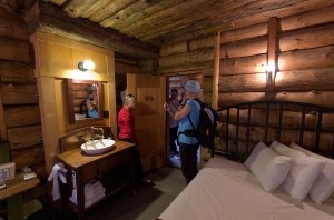 A room in the Old Faithful Inn