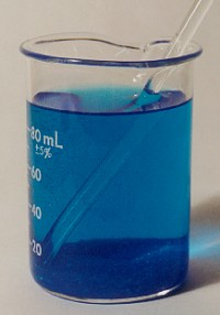 A saturated solution of copper(II) sulfate